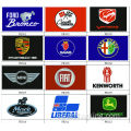 Tipo personalizado de logotipo de marca de automóvil BANDERA verifique el detalle 90 * 150 CM 100D polyster banner de automóvil personalizado